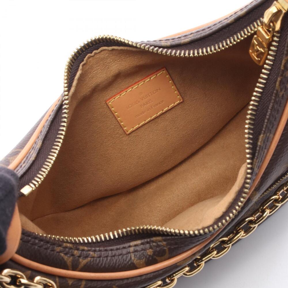 Louis Vuitton Monogram Canvas Shoulder Loop Leather Bag Brown